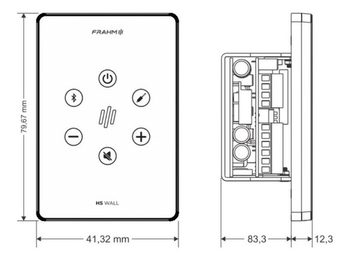 Amplificador De Parede Ambiente Frahm Hs Wall Touch