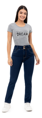 Pantalon Clasico Denim Stretch Mujer Larissa