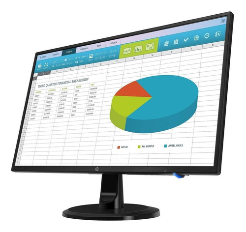 Imagen 3 de 4 de Monitor HP N246V led 23.8 " negro 100V/240V