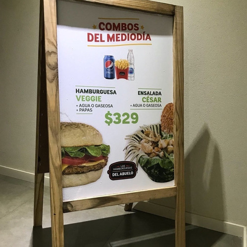 Imagen 9 de 9 de Cartel De Vereda Ploteado 120x60cm