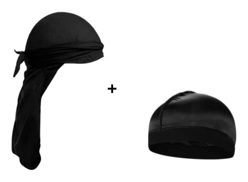 Kit Durag+wavecap Touca De Compressão Faixa De Cabeça Dureg