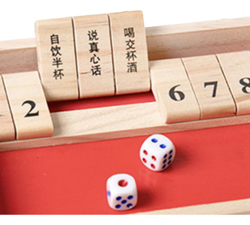9 Números Cerrar La Caja Juego De Mesa Con Dados Para Bar