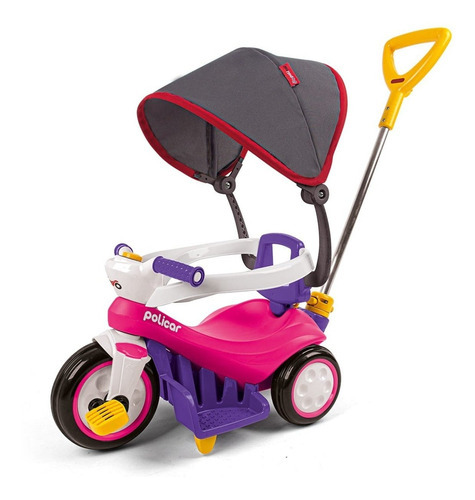 Carrinho De Passeio Ou Pedal Policiclo - Poliplac Rosa