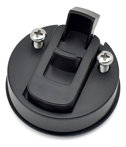 Puxador Trinco Náutico Redondo Nylon 61x35mm S/ Chave Preto