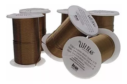 The Beadsmith Wire Elements 22-Gauge Lacquered Tarnish-Resistant Copper  Wire for Jewelry Making, 20 Yard, 18.29 Meter Spool (Antique Copper Color)