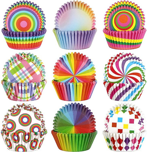 450 Forros Coloridos Para Cupcakes Envoltorios Papel Para Ma