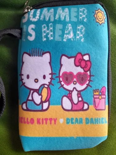 Funda Celular Hello Kitty Playa De Neoprene C/cierre Divino