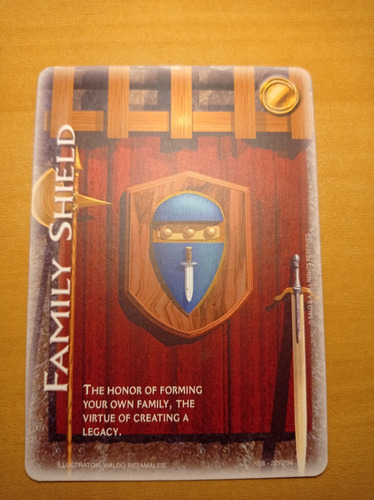 Family Shield. Sacred Sword. Carta Mitos Y Leyendas Salo 