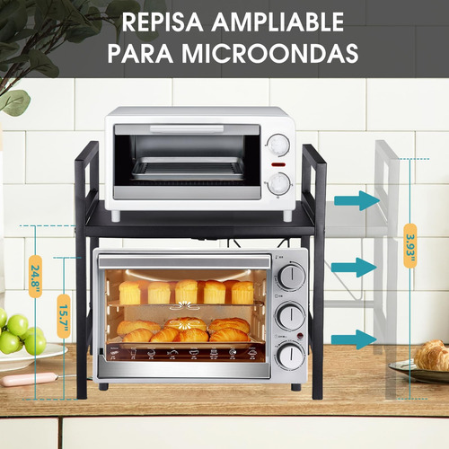 Estante De Microondas Extensible Estantes Para Horno Cocina