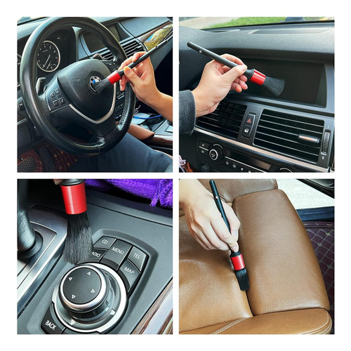 Juego De 5 Cepillos Para Detalles De Automóviles, 5 Cepillos