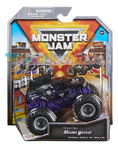 Monster Jam Camión De Metal Escala 1:64 Auto Monstruo Color Mohawk Warrior