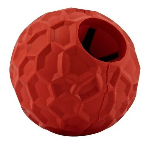 Juguete Dispensador Pelota Comedero Para Perro Mascota 7.5cm Color Rojo