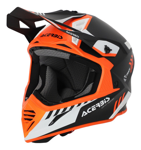 Casco Cross Acerbis X-track Mips Negro/naranja Xl Cafe Race