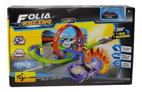 Pista Carrinhos Corrida Looping 360° Lançador Tipo Hotwheels