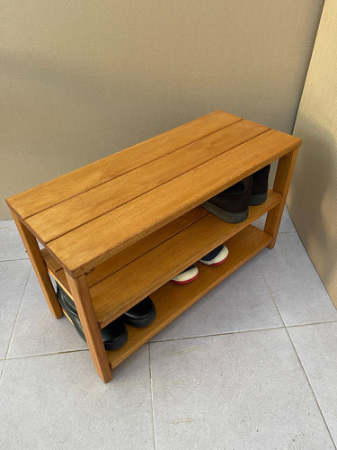 Zapatero Organizador Botinero De Madera + Patas Marrón Claro Marrón Claro