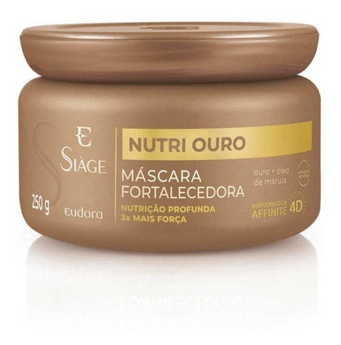 Máscara Capilar Fortalecedora Siàge Nutri Ouro 250g - Eudora