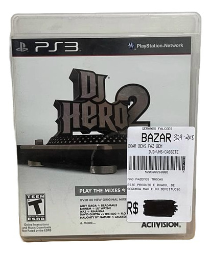 Jogo Dj Hero 2 - Playstation 3 