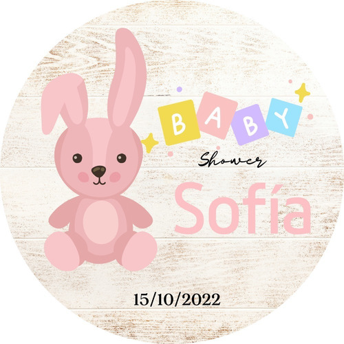 120 Sticker Etiqueta Baby Shower Personalizado