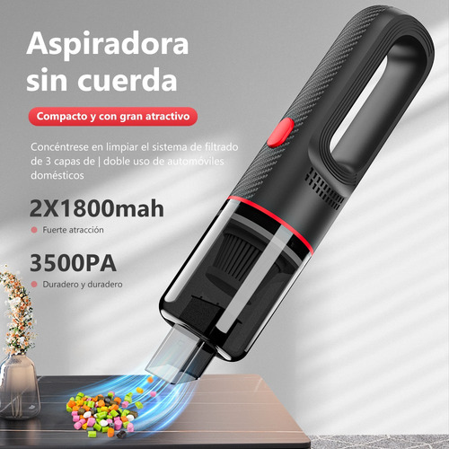 Aspiradora Para Auto Mini Portatil De Mano Inalambrica Kong