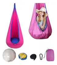 Comprar Asiento Oscilante Para Niños, Hamaca Colgante Con Almohada Inflable, Silla Oscilante Sensorial Para Exteriores E Interiores, Máximo 165 Libras, Rosa Y Azul