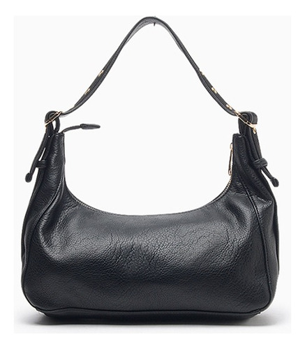 Cartera Cartera Gala Hush Puppies De Mujer Acabado De Los Herrajes Metálico Color Negro Correa De Hombro Negro Diseño De La Tela Lisa