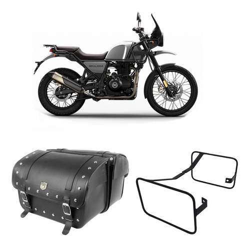 Alforge Lateral Cravo 25l + Afastador Suporte Himalayan 400