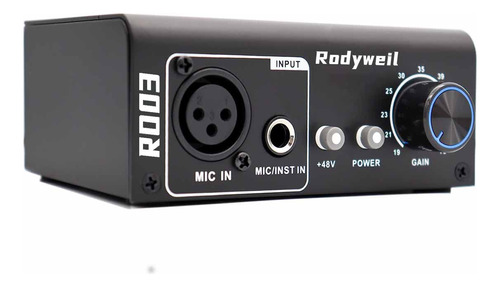 Rodyweil Micrófono Preamplificador Mic Gain Booster Con 2 .