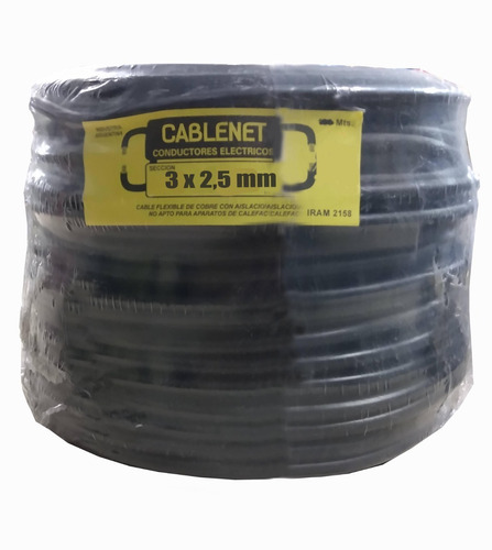 Cable Tipo Taller 3x2.5mm Por Rollo De 100mt  (100% Cobre)