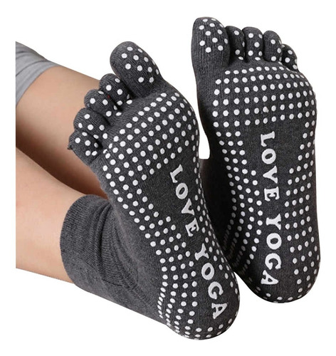 Calcetines Calcetas Antideslizantes Con Dedos Pilates Yoga 