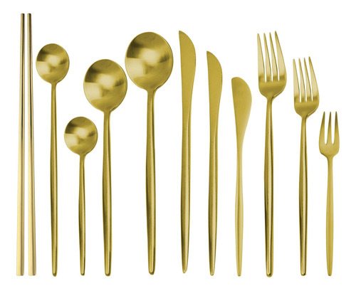 Goodjayven Silverware Flatware Set 304 Matte Stainless Steel