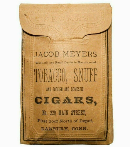 Rare Jacob Meyers Vint Embossed Cardstock Paper Cigar Box 