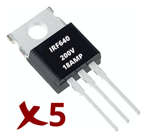 Irf640 Transistor Mosfet 200v 18a 150mohm 44.7nc X 05 Und