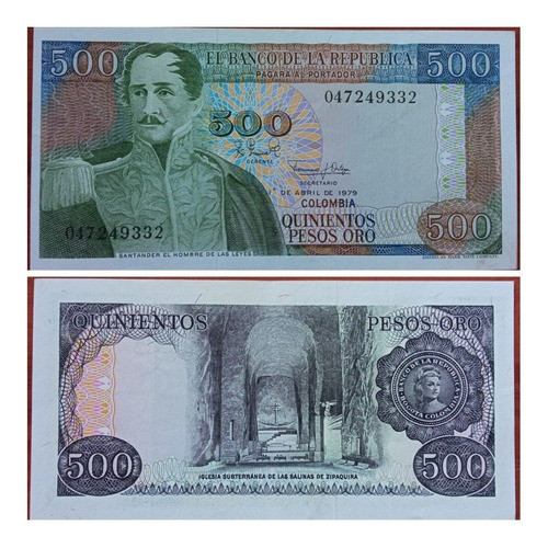 Billete De 500 Pesos Oro De 1979