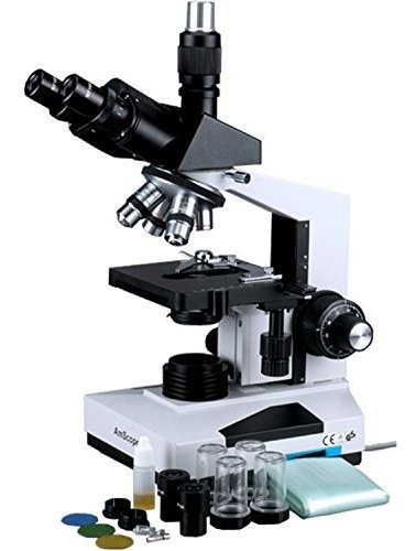 Amscope T490a-dk Compuesto Microscopio Trinocular, Wf10x Y W