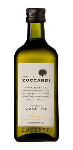 Aceite De Oliva Virgen Extra Coratina Zuccardi 500 Ml