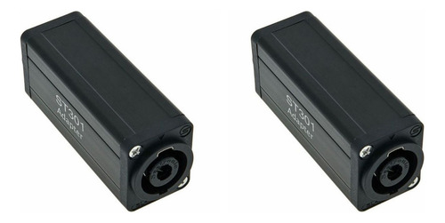 Seetronic Cople Para Speakon De 4 Pin Set De 2 Piezas Negro