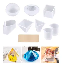 Comprar Set 6 Moldes Para Resina De Silicona Grandes Formas+otros Diámetro 10 Cm Largo 10 Cm