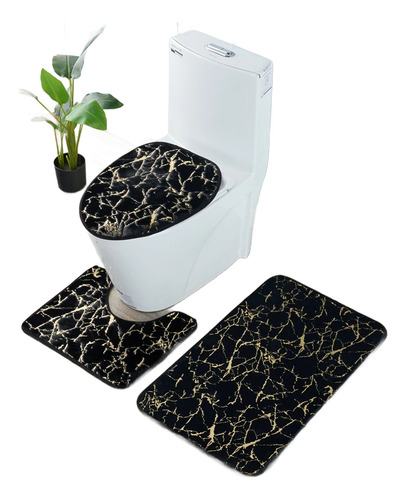 Set De Baño 3 Piezas Con Relieve Unicolor Tf.