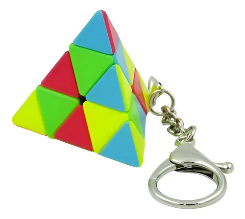 Cubo 3x3 Llavero Qiyi Pirámide Stickerless Speed Cube