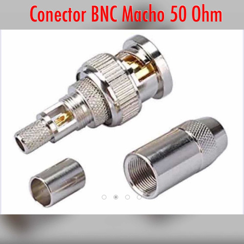 Conector Bnc Macho Para Cable Flex Rg58 50 Ohm