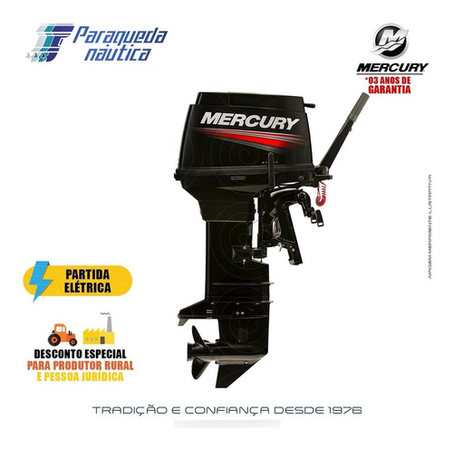 Imagem 4 de 8 de Motor De Popa Mercury 2 Tempos 40hp Eo Super 3 Cilindros