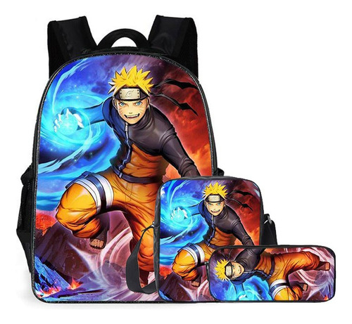 Mochila Deportiva Estampada Naruto, Estilo Coreano, Bolsa Pa