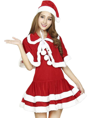 Disfraz Traje Vestido Santa Claus De Cosplay Para Mujer Adul