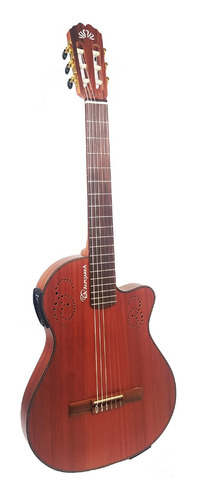 Guitarra La Alpujarra Caja Chica Caoba Mate Ecualizador