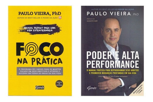 Kit C/2 Livros- Foco Na Prática E Poder E Alta Perfomance