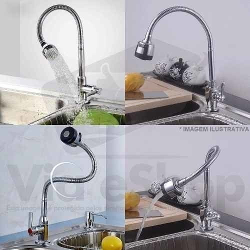 Imagem 4 de 5 de Torneira Metal Sem Filtro Gourmet Luxo Altissima Qualidade