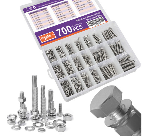 Eyoo Kit Surtido De Tornillos M4 M5 M6 De 700 Piezas, Tornil