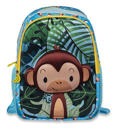 Mochila Escolar Infantil Talbot 16 Collection Jungle Color Verde oscuro