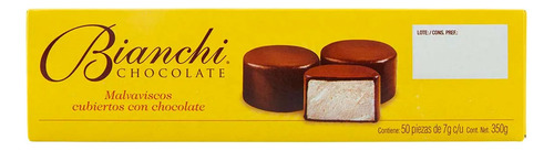 Malvavisco Cubierto De Chocolate Bianchi 50pzs Redondo 350g