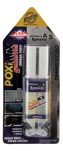 Pega Tanque Soldadura Epoxica Transparente 4 Ton Poximix